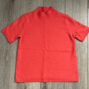 Loft coral short sleeve sweater size XS